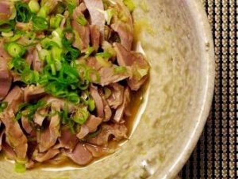 簡単おつまみ おかずにも 砂肝とネギのポン酢和え レシピ 作り方 By Aki999 楽天レシピ